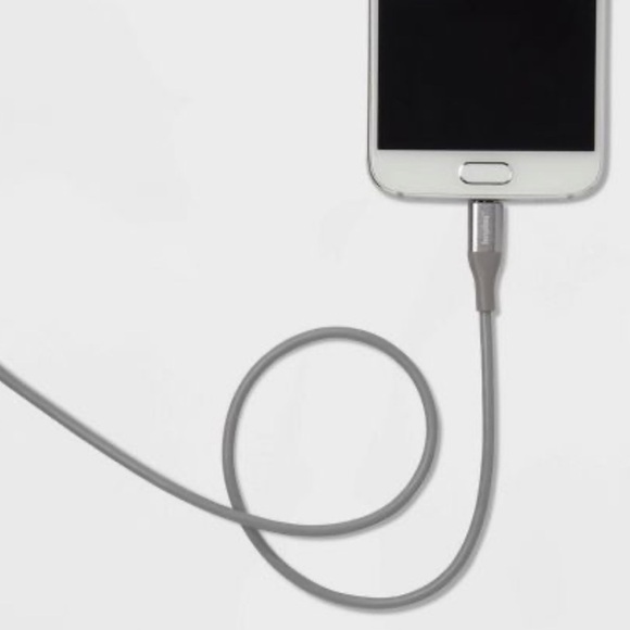 6' Micro-USB to USB-A Round Cable - heyday™ Cool Gray/Silver - Picture 3 of 3